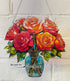 Everlasting Roses in Vase Personalised
